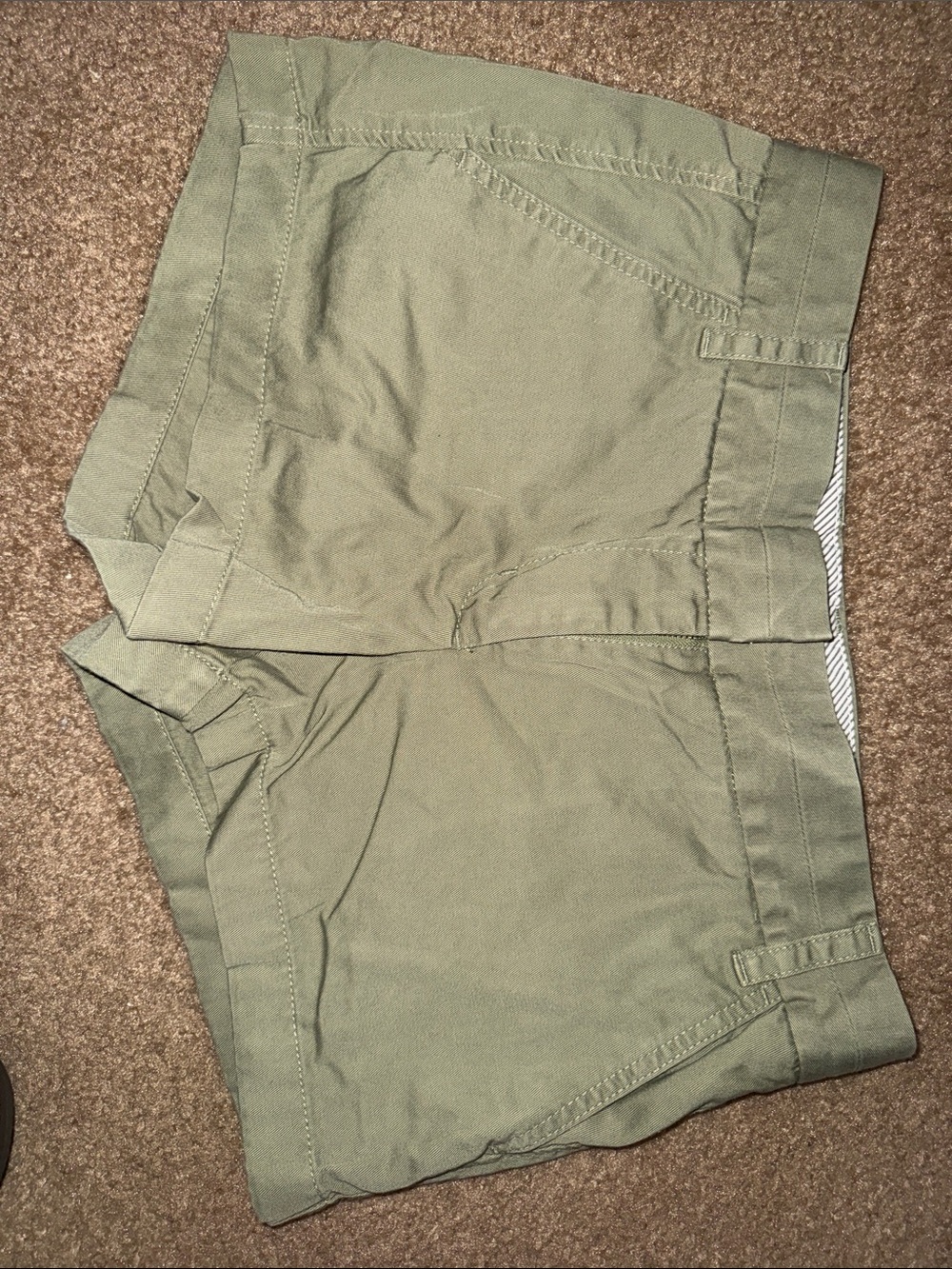 J. Crew Olive Green Cotton Chino Shorts Size 4